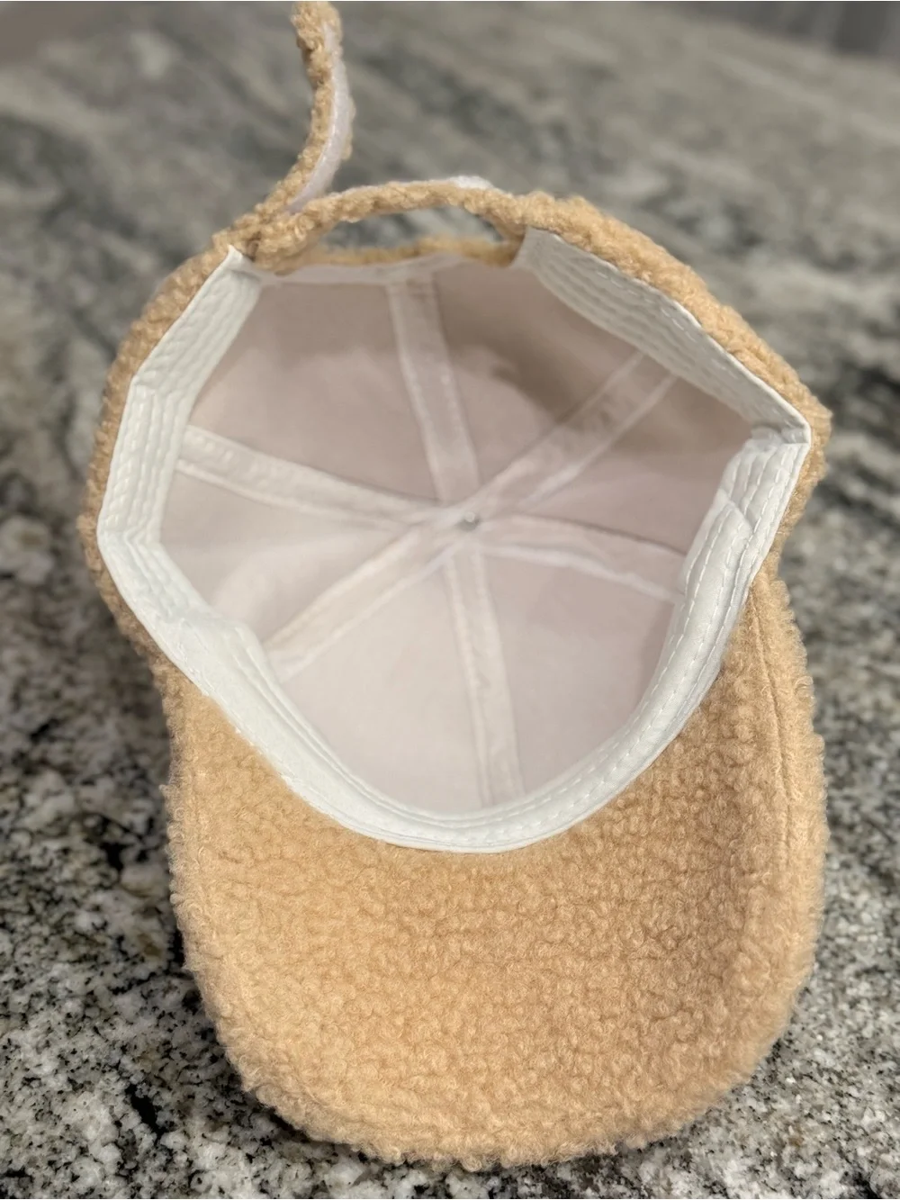 New Cozy Sherpa Baseball Cap - Cream
